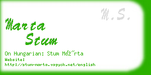 marta stum business card